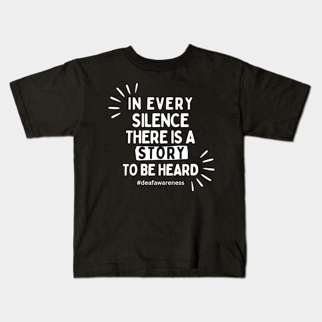 Deaf awareness Kids T-Shirt by DDCreates